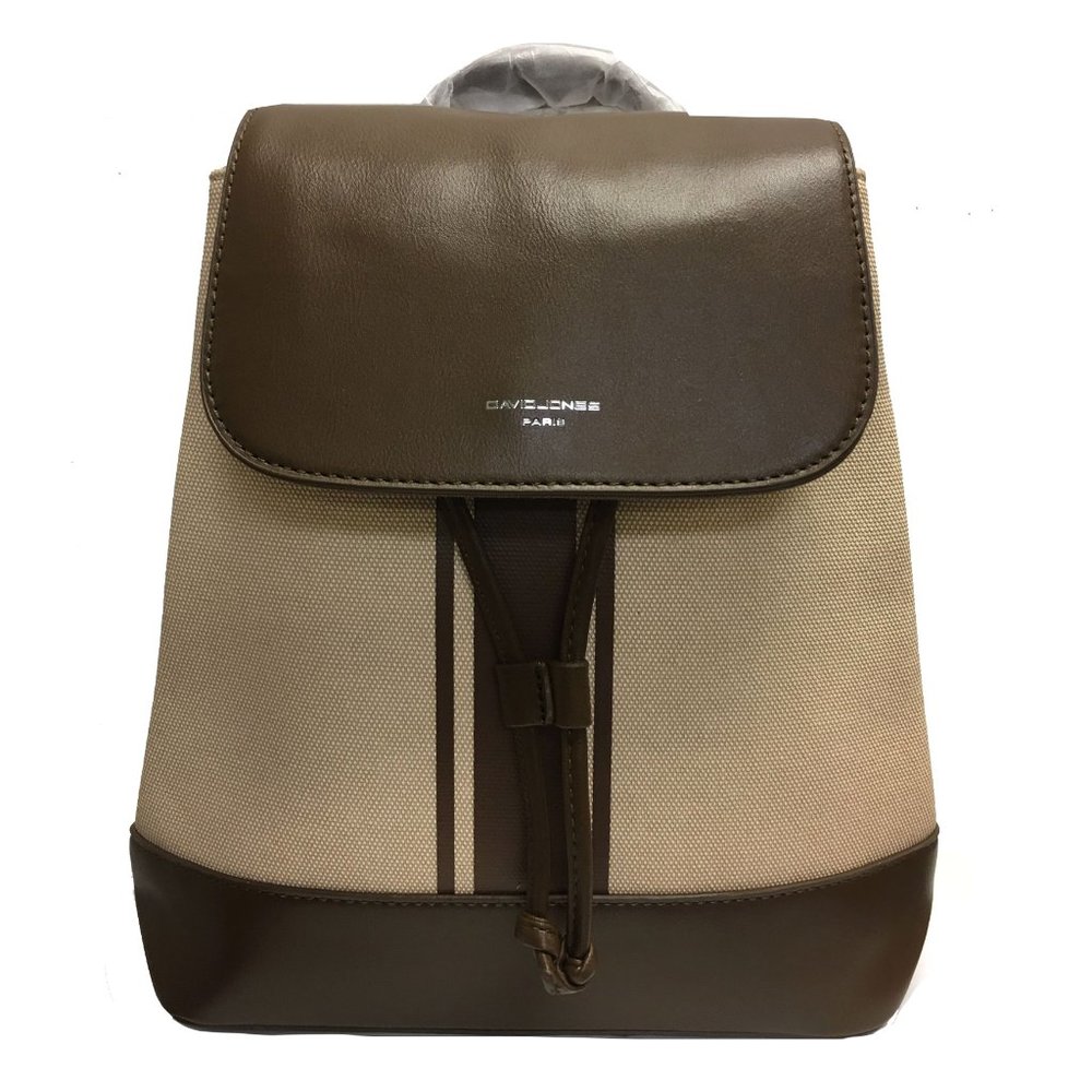 David Jones Paris Women Fashion Work Travel School Daily Backpack - Brown
